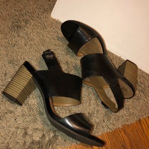 Real leather chunky heels. Amazingly comfortable